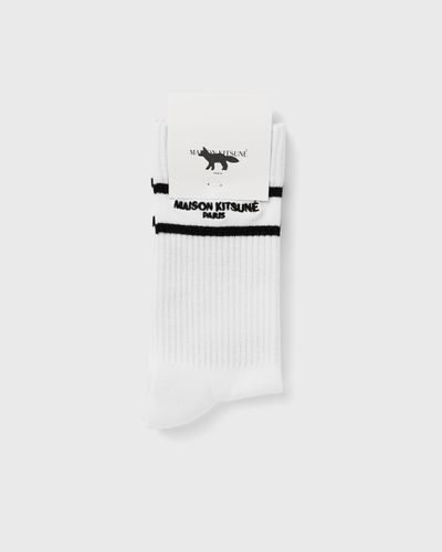 Maison Kitsune MAISON KITSUNE PARIS SPORTY SOCKS, white