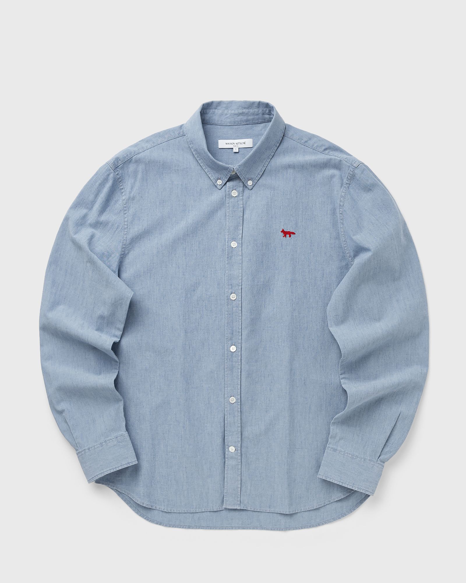 Maison Kitsune PROFILE FOX REGULAR SHIRT, blue