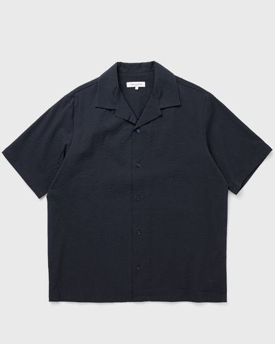 Maison Kitsune SEERSUCKER RESORT SHIRT, blue
