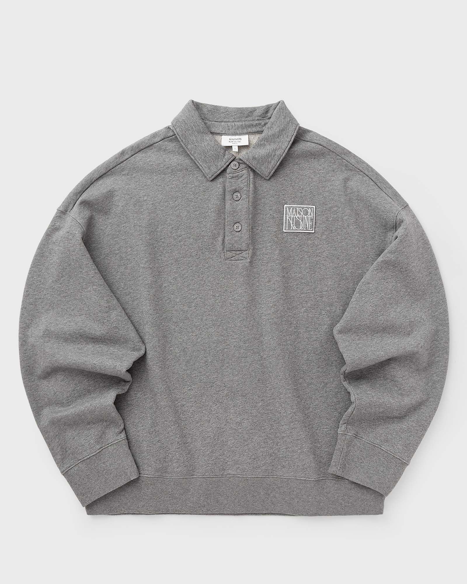 Maison Kitsune STAMP OVERSIZE POLO SWEASHIRT, grey