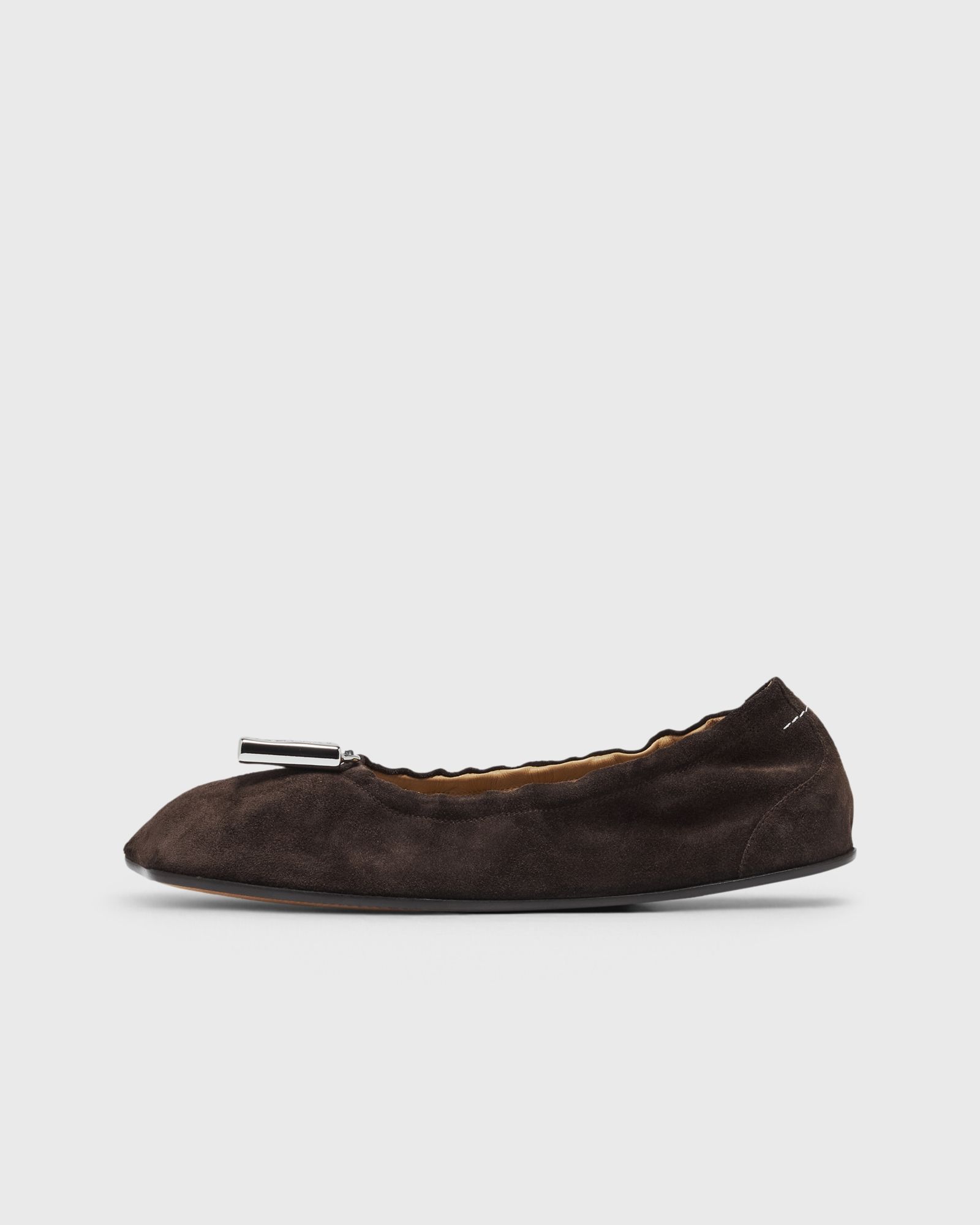 MM6 Maison Margiela Anatomic Numeric Ballet Flats — Black