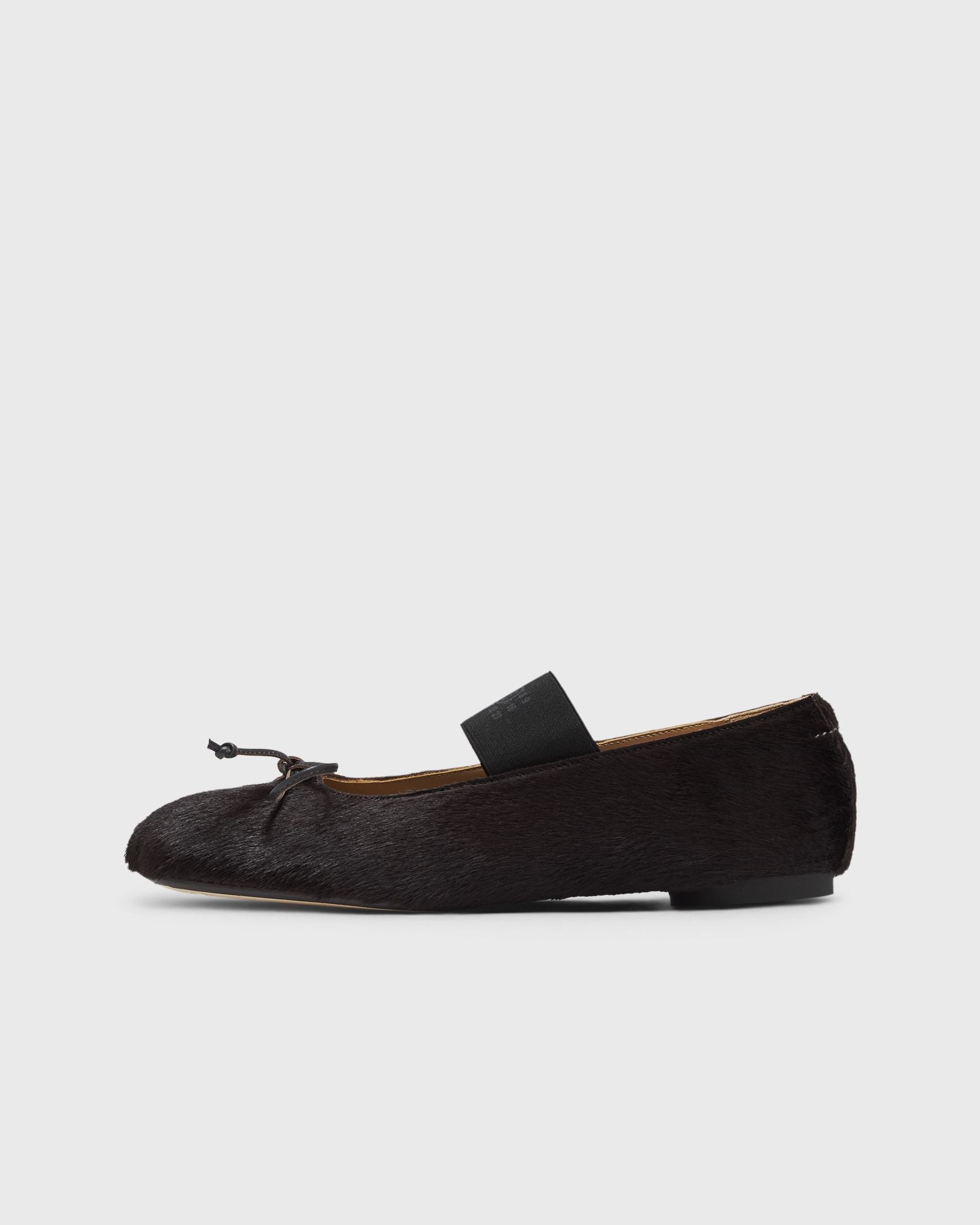 MM6 Maison Margiela Calfskin Ballet Flat — Black