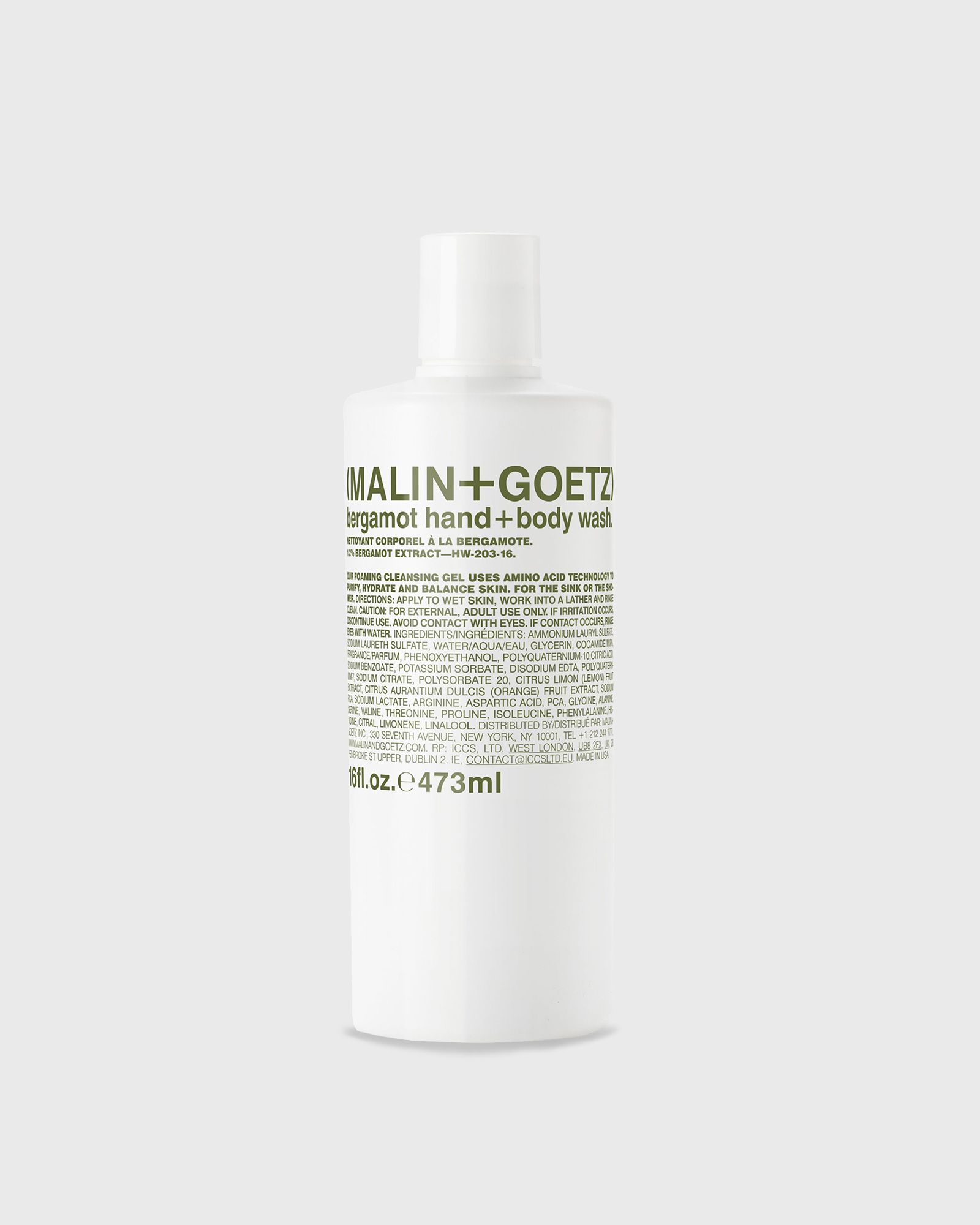 Malin + Goetz Bergamot Hand + Body Wash - 473 ml, multi