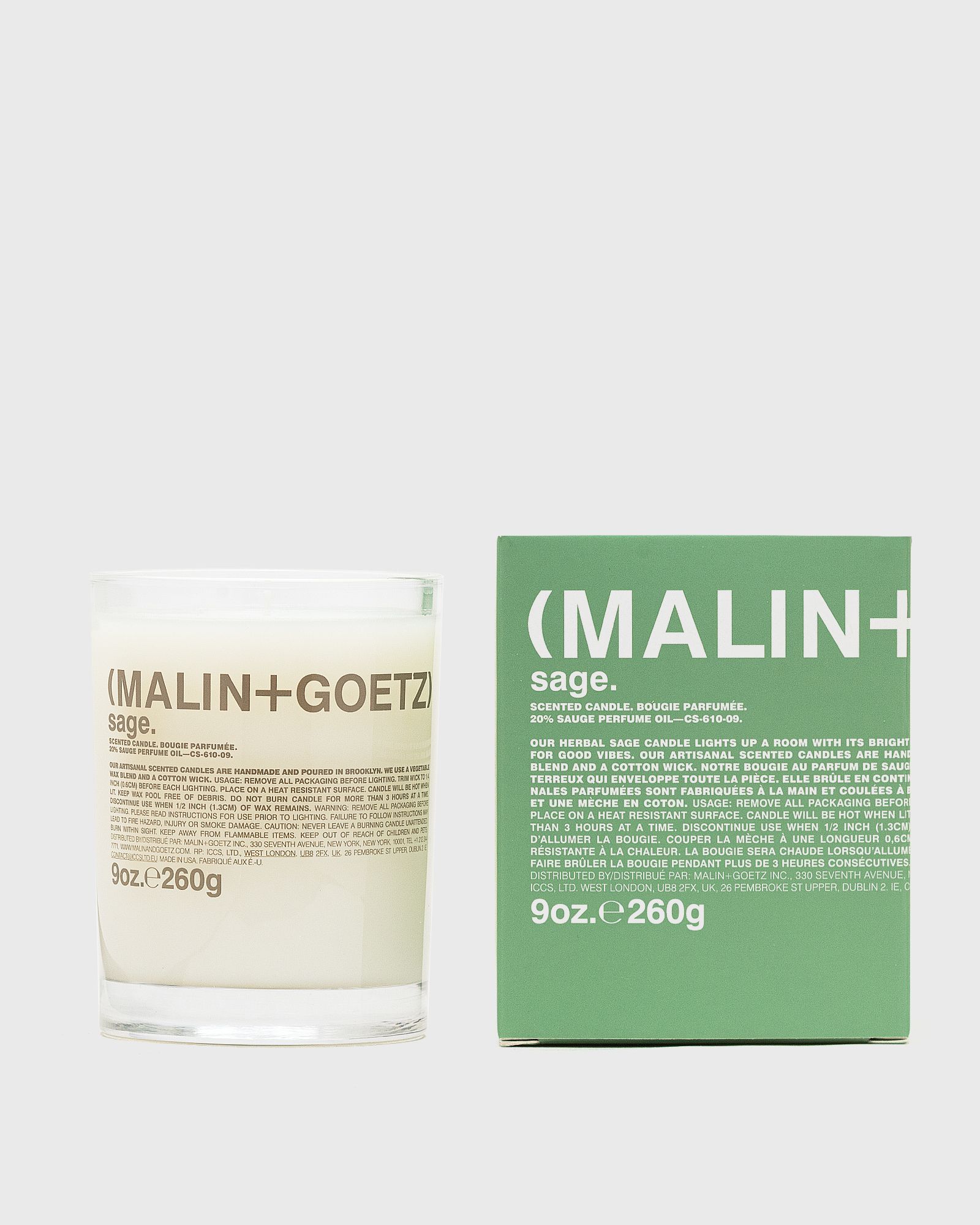 Malin + Goetz Sage Candle - 260 gr, multi