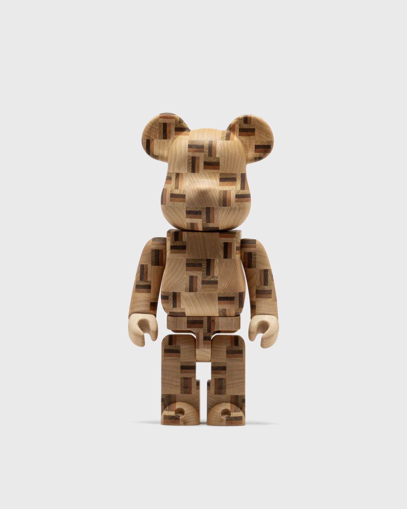 MEDICOM BEARBRICK 400% KARIMOKU YOSEGI CHESS, brown