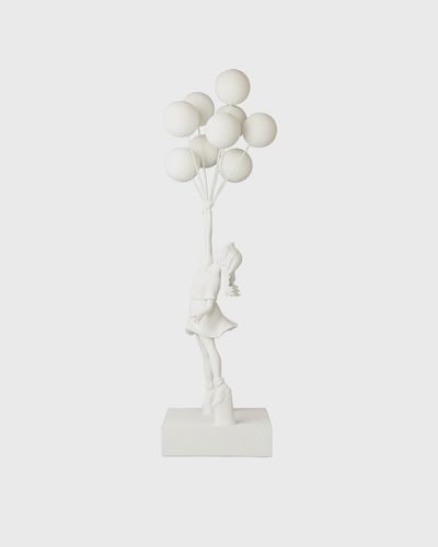 MEDICOM BRANDALISM FLYING BALLOONS GIRL STATUE GESSO VERSION, multi