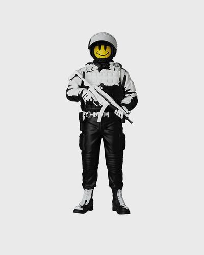 MEDICOM BRANDALISM RIOT COP STATUE ORIGINAL VERSION, multi