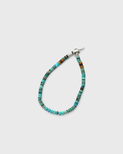 MIKIA Silver heishi bracelet, blue