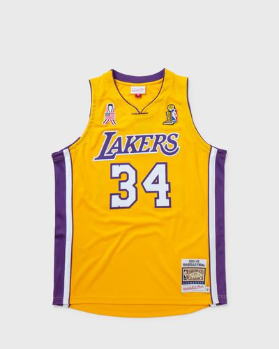 Mitchell & Ness NBA Authentic Jersey LA Lakers 2001-02 Shaquille O'Neal #34, yellow