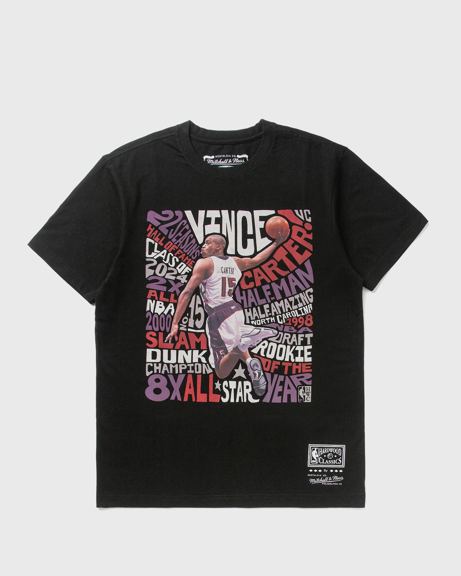 Mitchell & Ness NBA PLAYER ABSTRACT TEE TORONTO RAPTORS VINCE CARTER, black