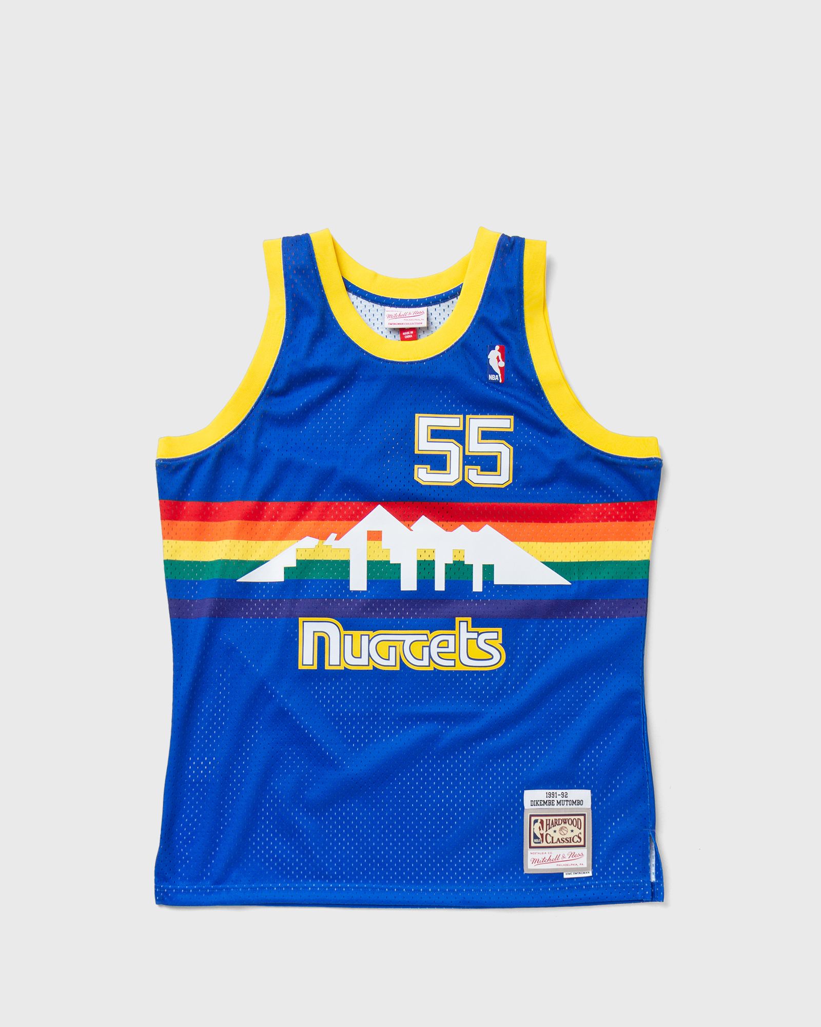 MITCHELL & NESS NBA Swingman Jersey Denver Nuggets Road 1991-92 Dikembe Mutombo #55