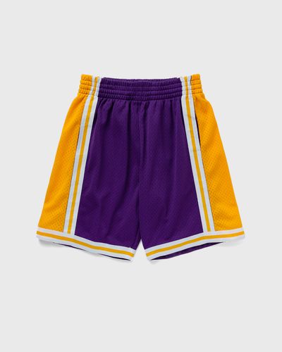 Mitchell & Ness NBA Swingman Shorts Los Angeles Lakers Road 1984-85, purple|yellow