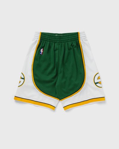 Mitchell & Ness NBA Swingman Shorts Seattle Super Sonics Road 2007-08, green|white