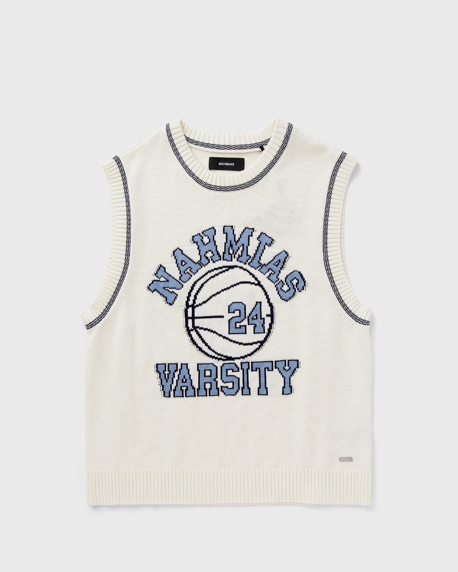 Nahmias KNIT VARSITY BASKETBALL JERSEY, white