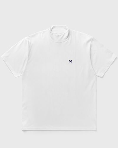 Needles S/S Mock Neck Tee - Poly Jersey, white