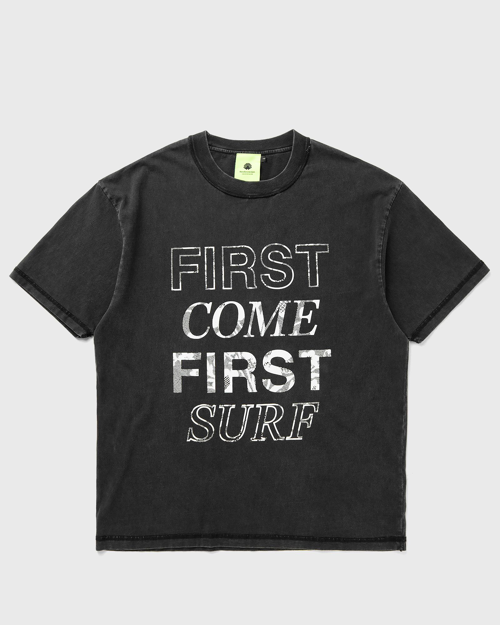 New Amsterdam FIRST COME FIRST SURF TEE, black