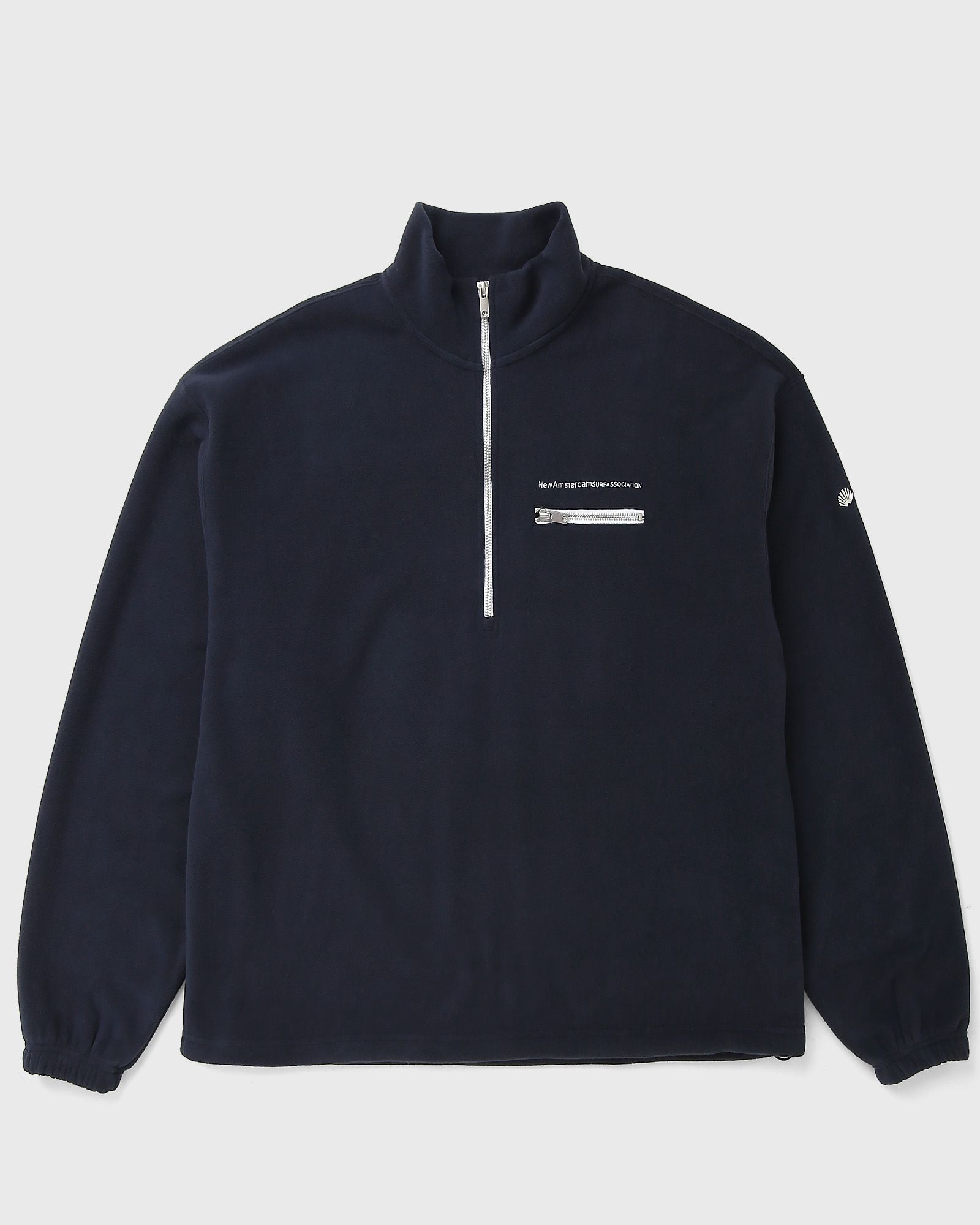 New Amsterdam Herren Schwarz Fleece Half Zip