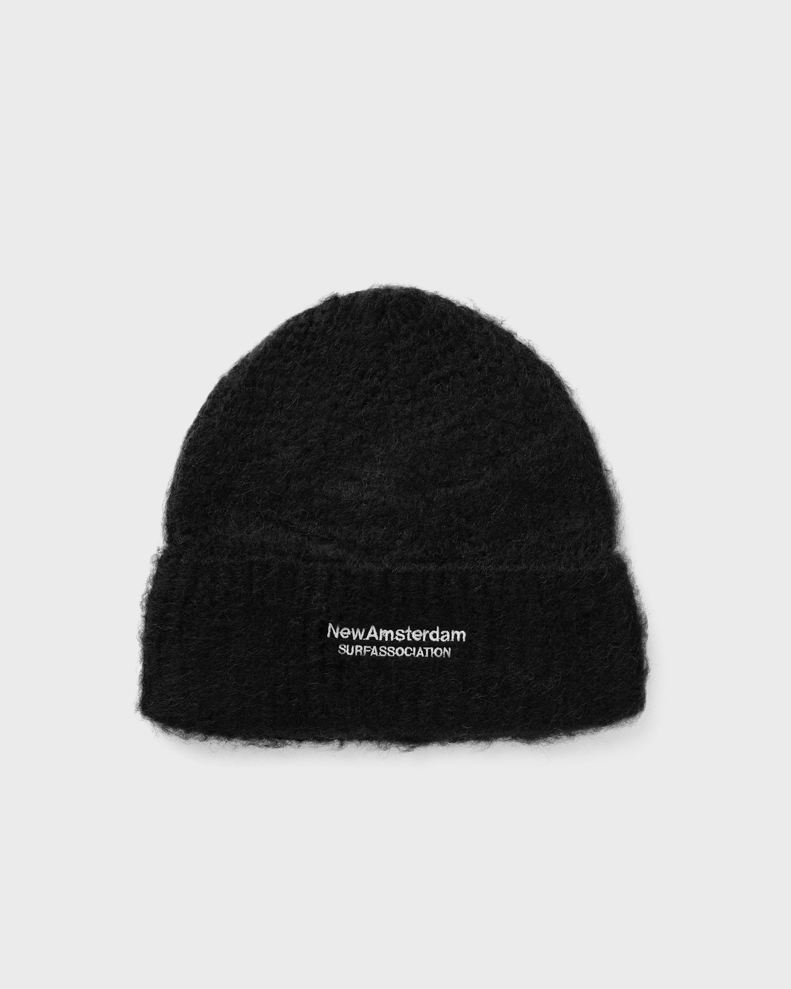 New Amsterdam FUZZY LOGO BEANIE, black