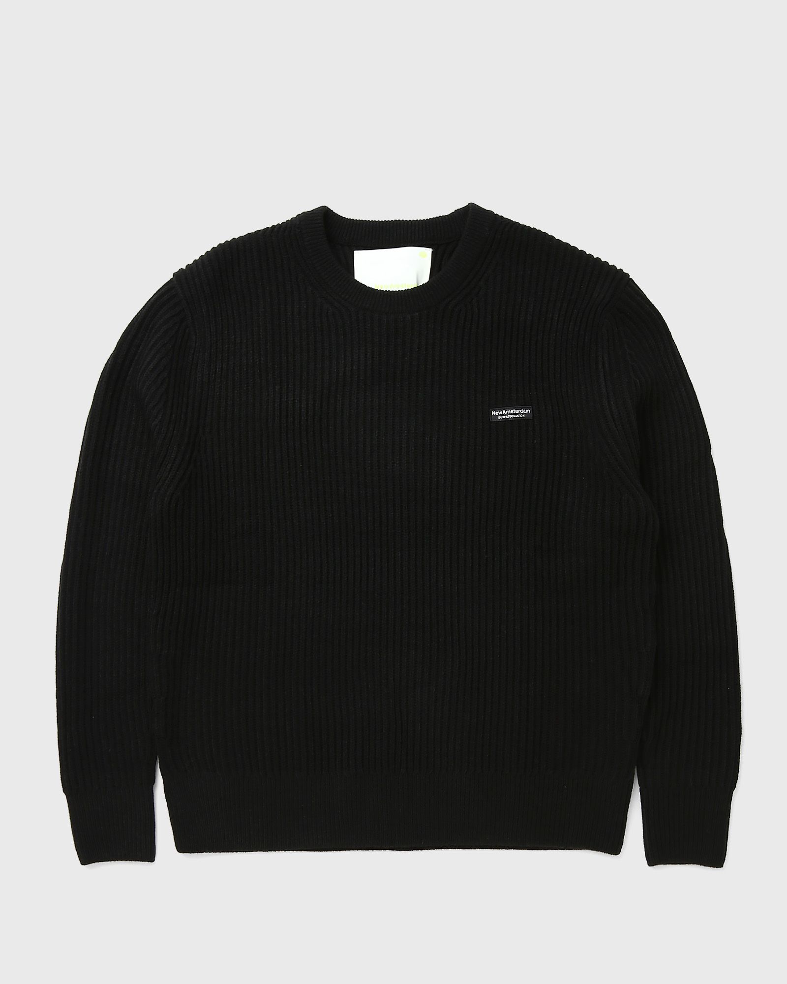 New Amsterdam Herren Schwarz Knitted Crewneck