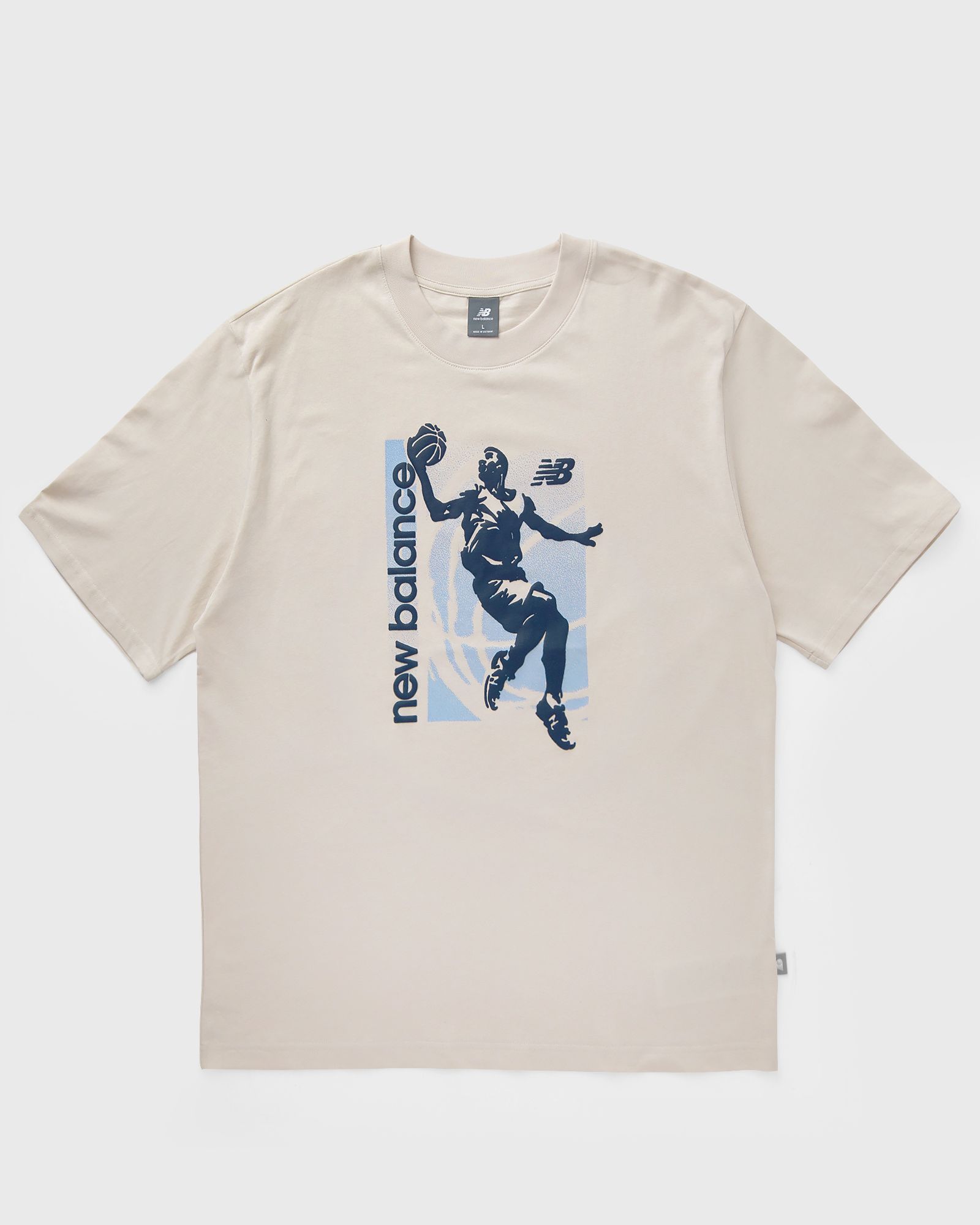 New Balance Hoops Graphic Vintage Tee, beige