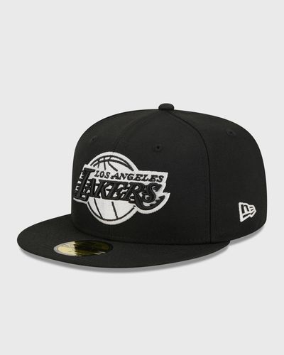 new era HWC 31587 59FIFTY BLKBLKWHI LOS ANGELES LAKERS, black