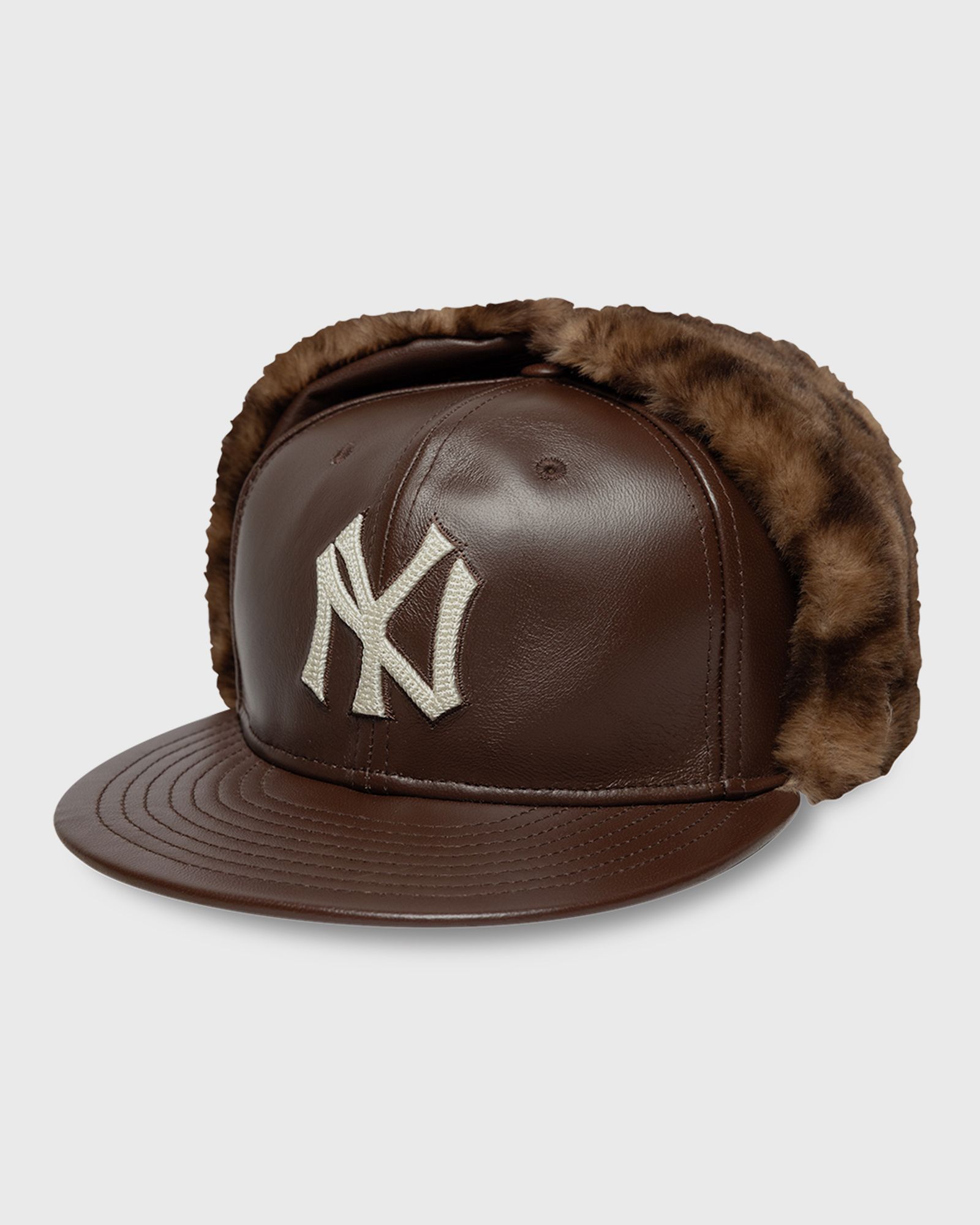 new era IMG LEATHER 59FIFTY DOGEAR NEW YORK YANKEES CO, brown