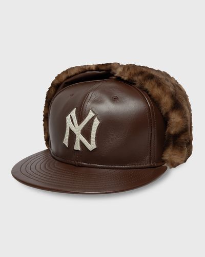new era IMG LEATHER 59FIFTY DOGEAR NEW YORK YANKEES CO, brown