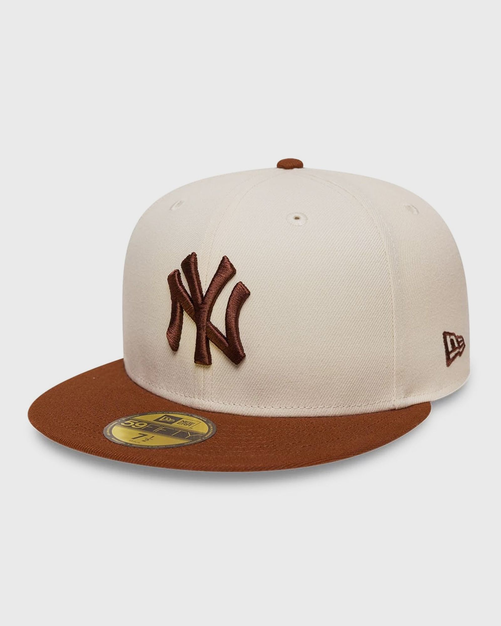 new era LEAGUE ESSENTIAL 59FIFTY NEW YORK YANKEES, brown|beige