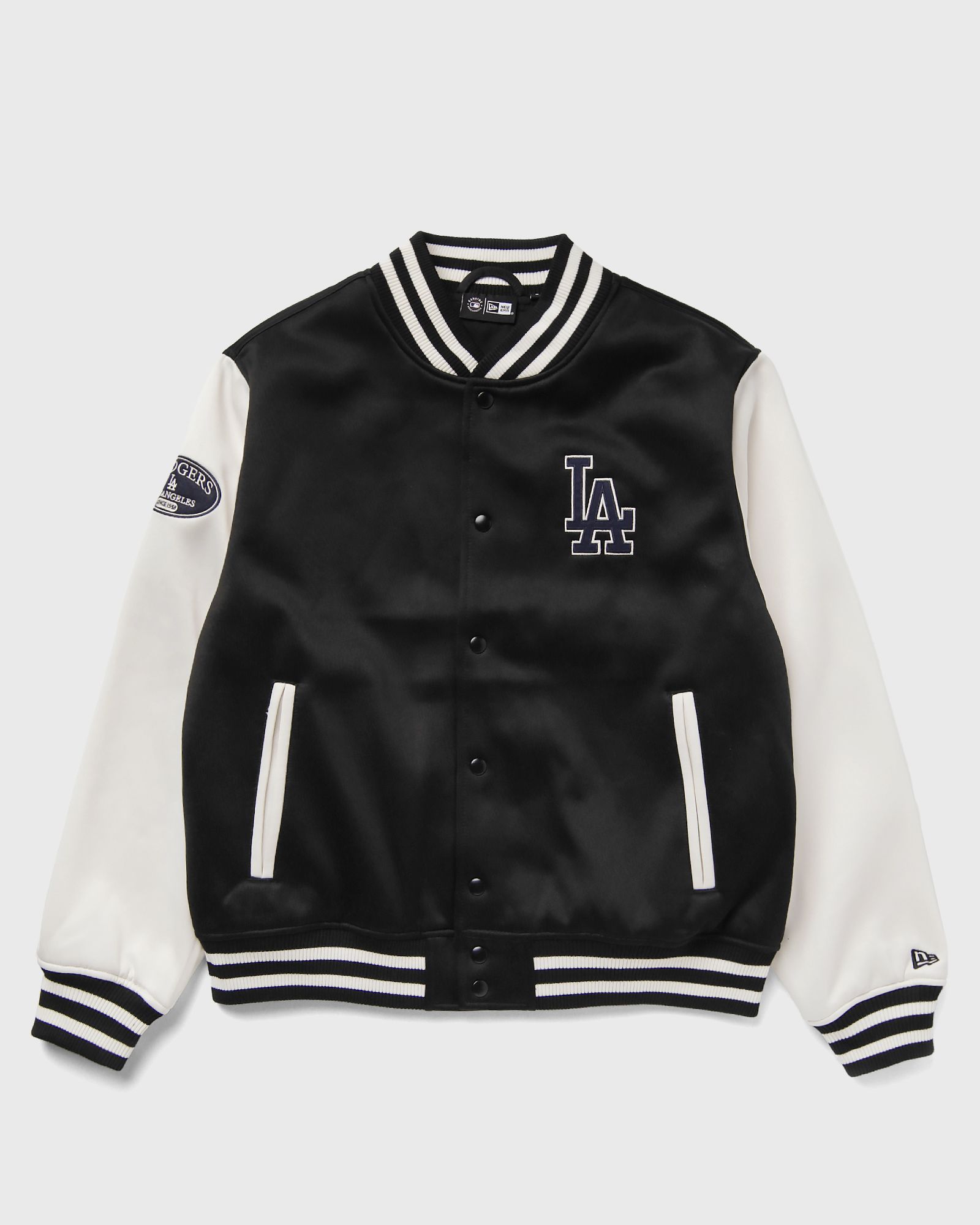 new era MLB JERSEY BOMBER LOS ANGELES DODGERS, black|white