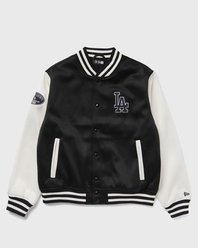new era MLB JERSEY BOMBER LOS ANGELES DODGERS, black|white
