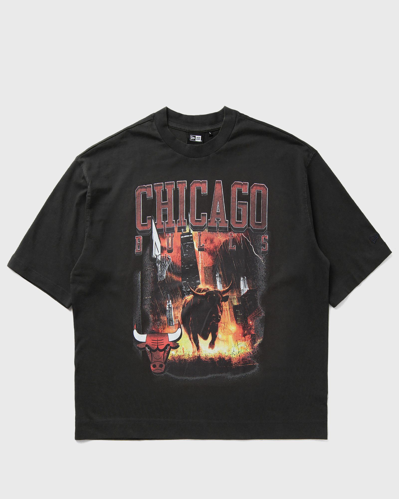new era NBA WASHED GRPHC TEE CHICAGO BULLS, grey