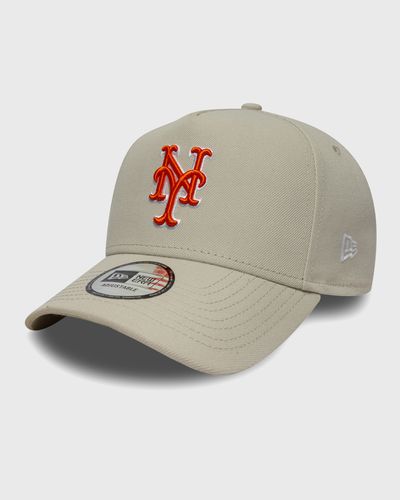 new era OUTLINE SCRIPT EFRAME NEW YORK METS, beige