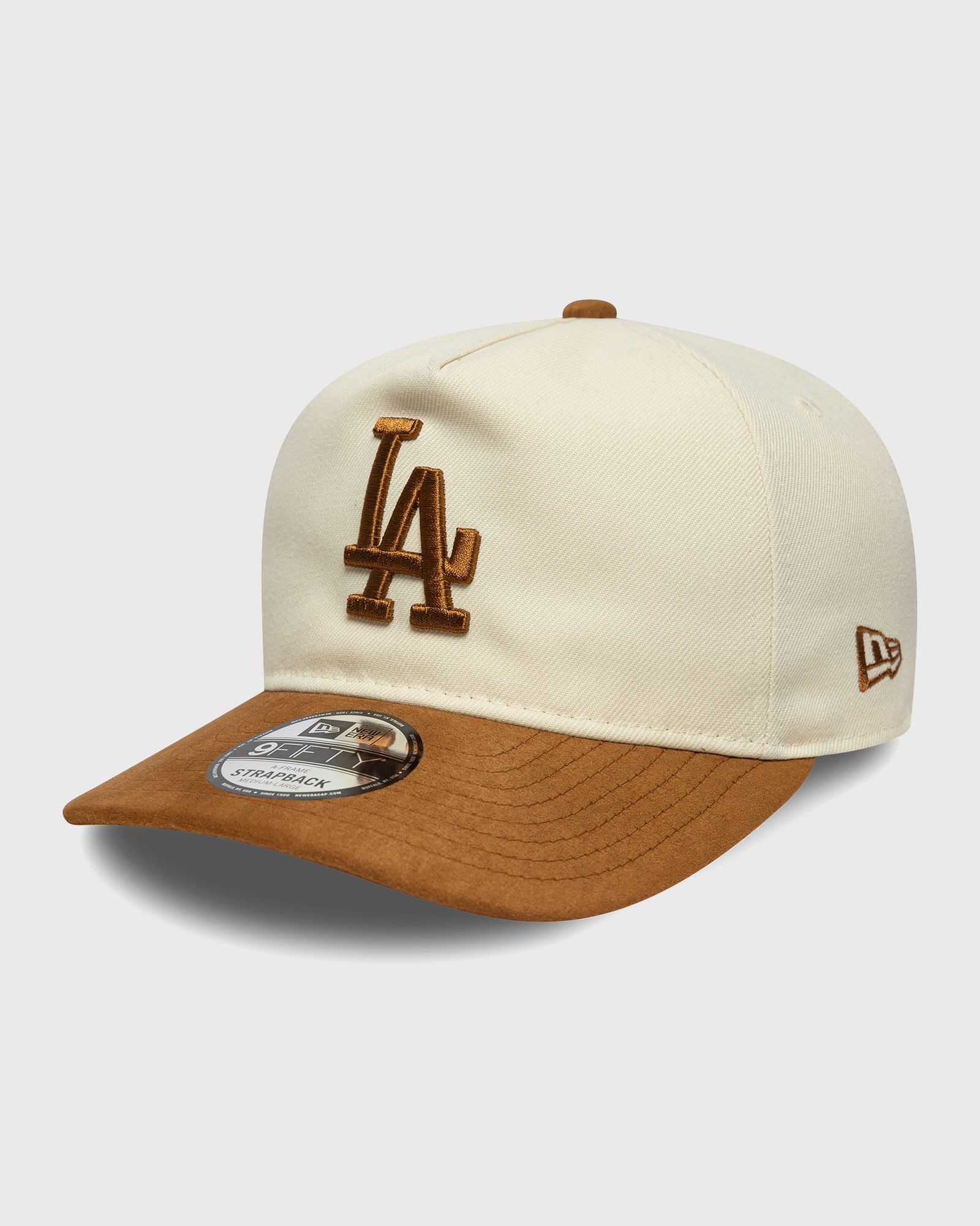 new era SUEDE VISOR 9FIFTY AF LOS ANGELES DODGERS, brown|beige