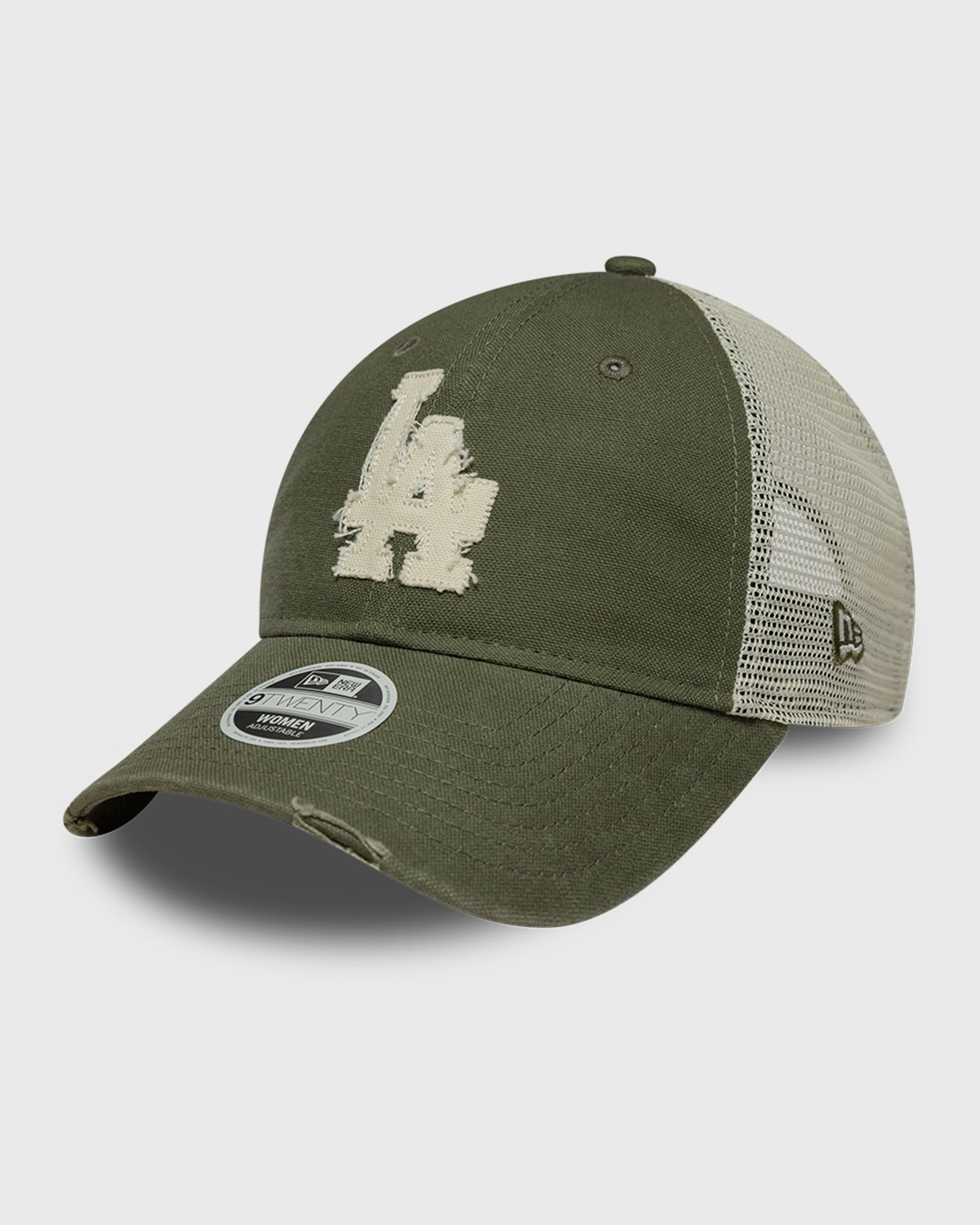 new era WMNS 9TWENTY TRUCKER LOS ANGELES DODGERS, green|beige