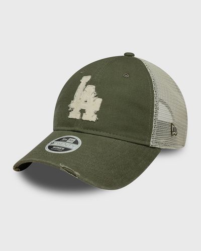 new era WMNS 9TWENTY TRUCKER LOS ANGELES DODGERS, green|beige