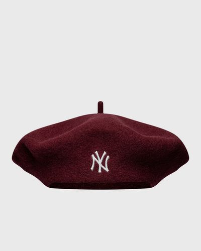 new era WOOL SCRIPT BERET NEW YORK YANKEES, red