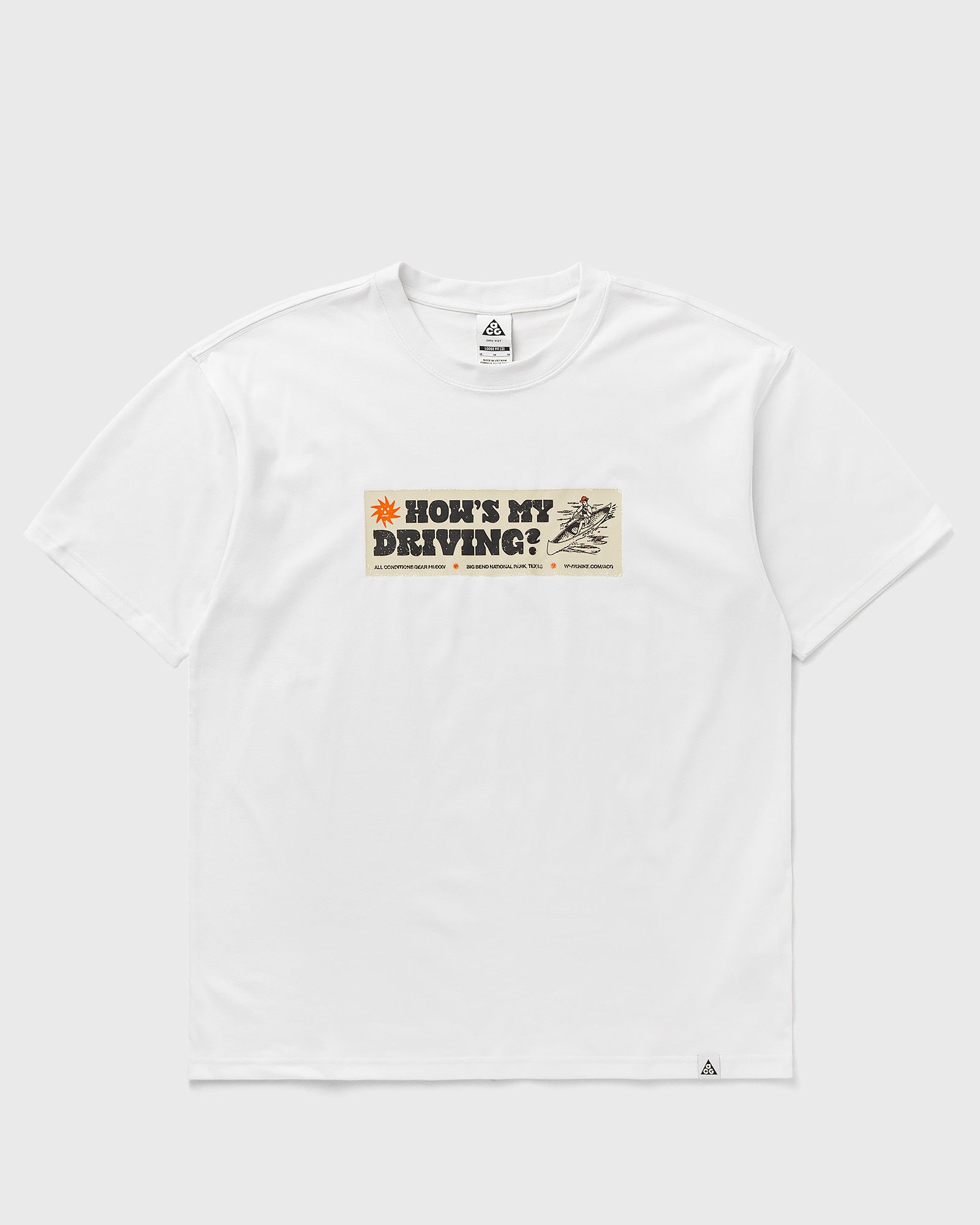 Nike ACG TEE OC CANOE STICKER, white