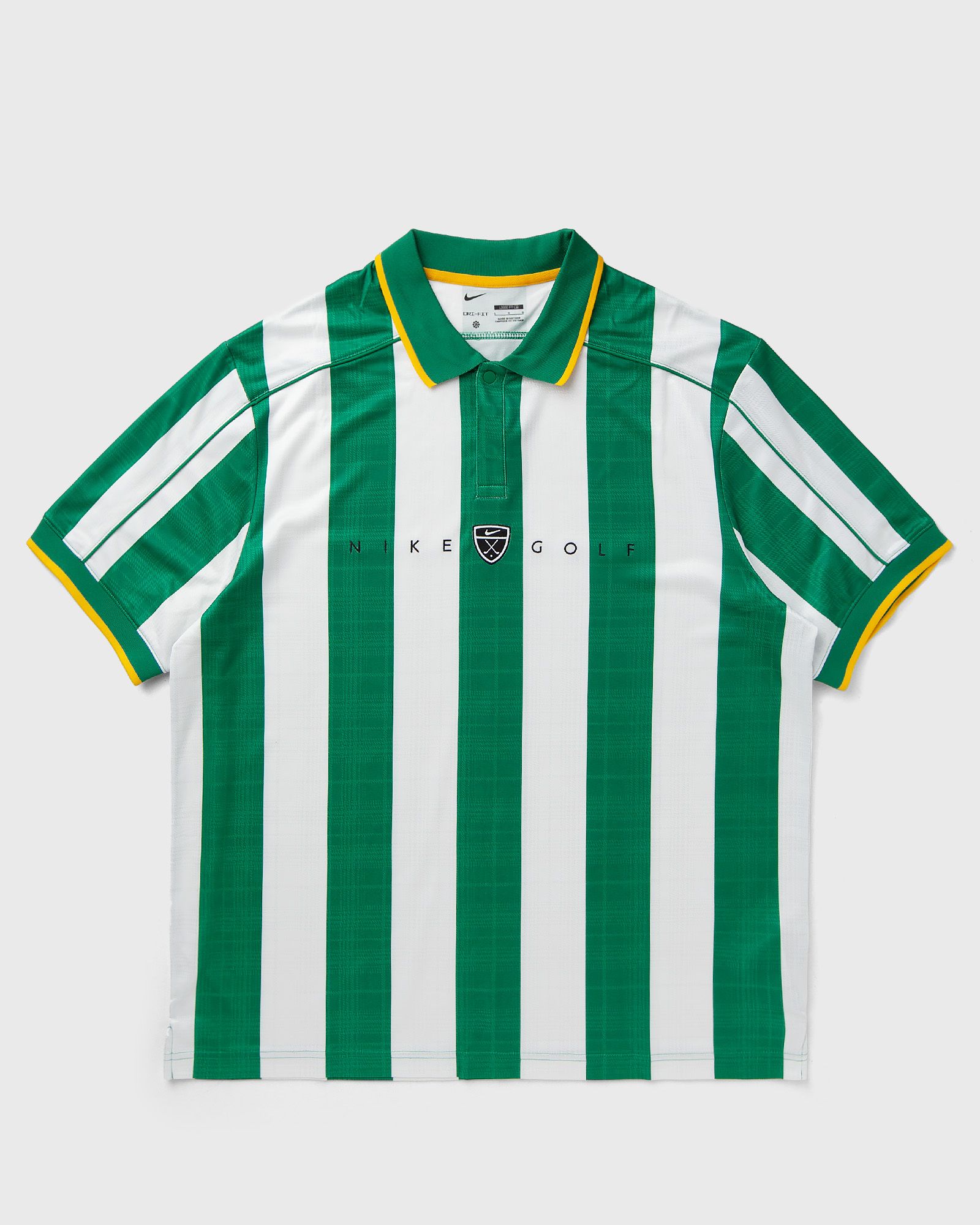 Nike DF FF POLO SS LOOSE, green|white