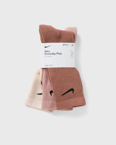 Nike Everyday Plus Cushioned Training Crew Socks (3 Pairs), brown
