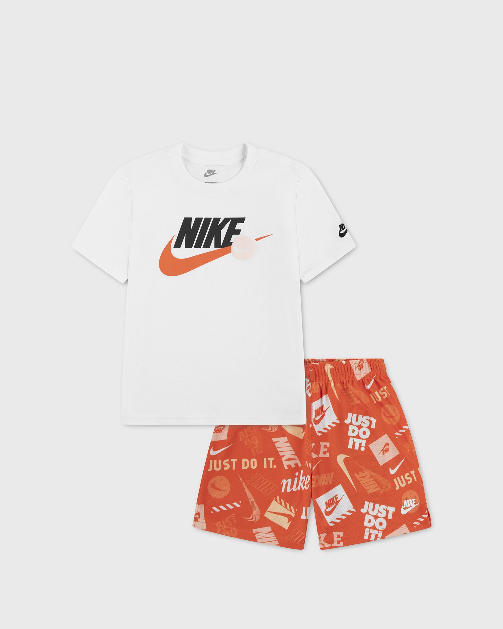 Nike NKB B NSW ITZ AOP SHORT SET, orange|white