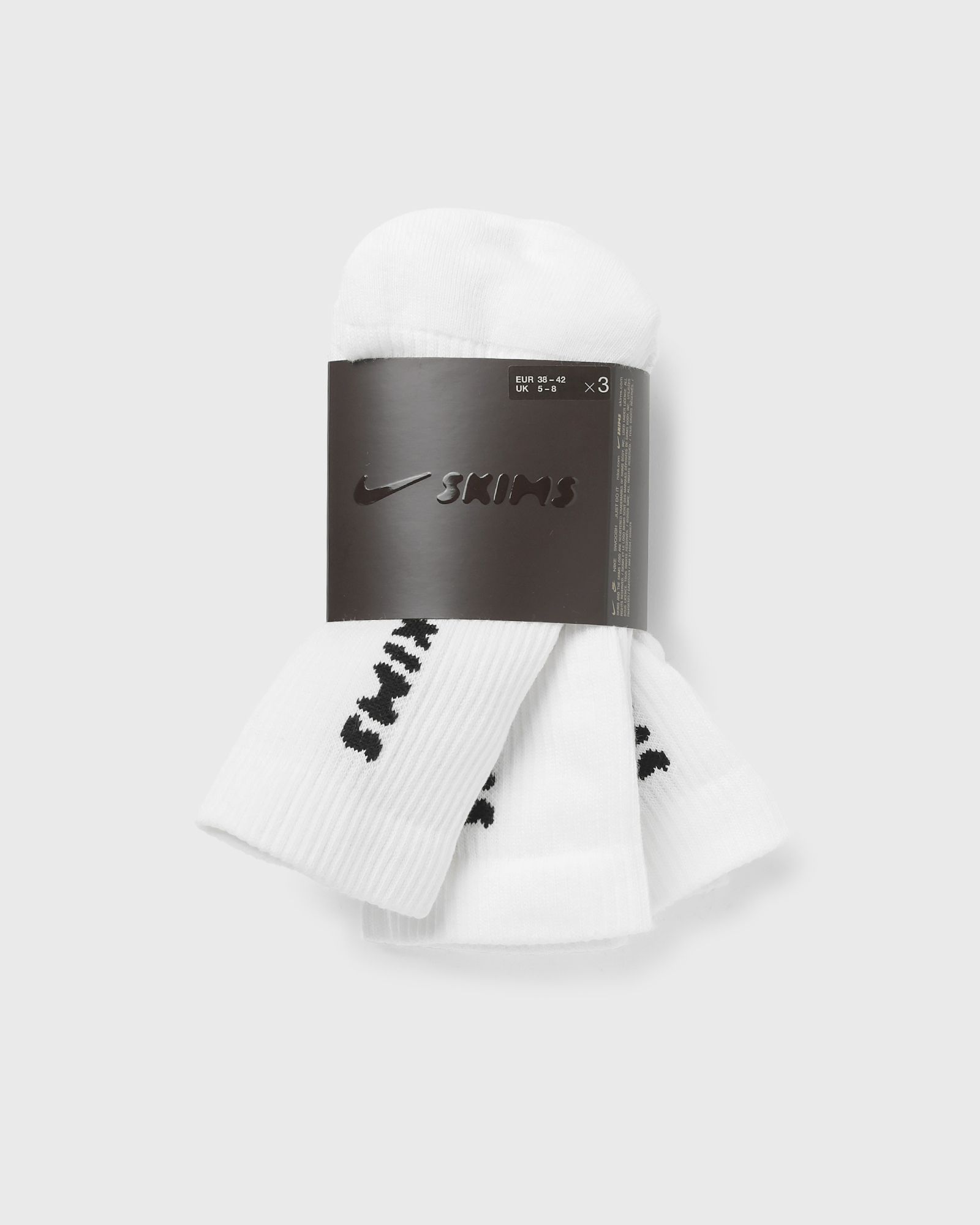 Nike WMNS x SKIMS DRI-FIT CREW-SOCKS 3 PAIR, white