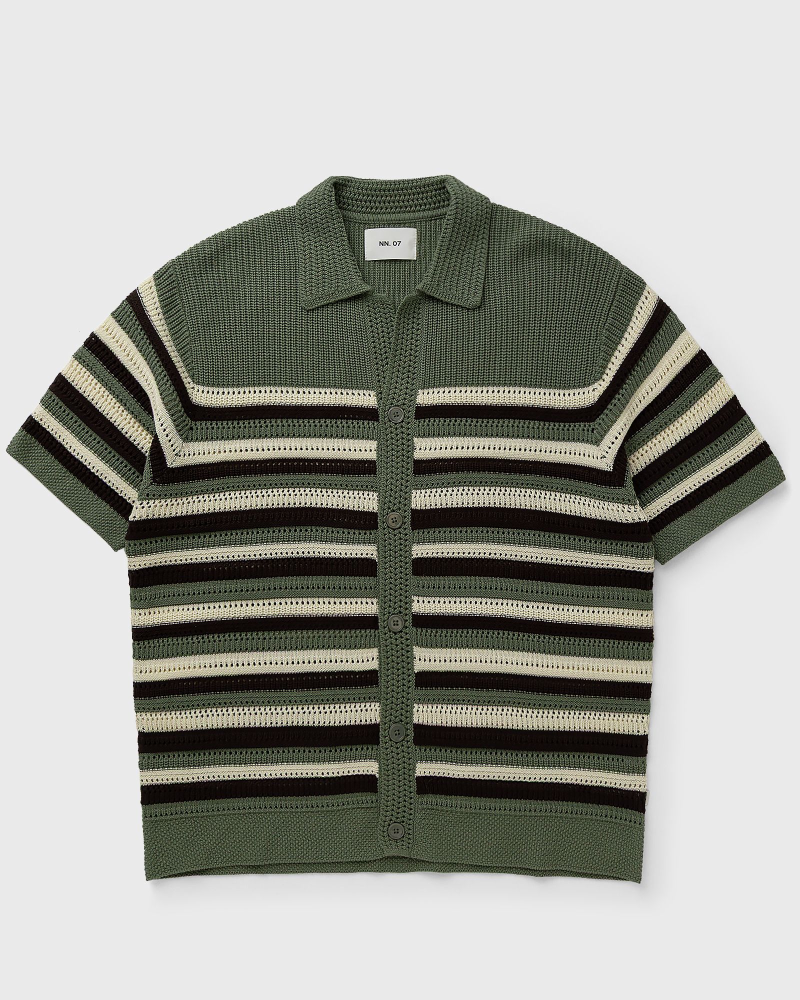 NN.07 Lars Polo Cardigan 60019, green