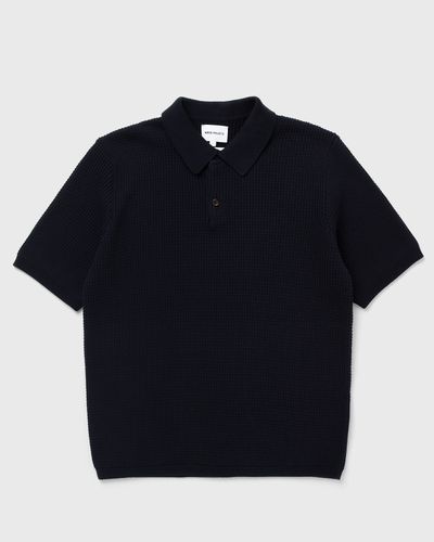 Norse Projects Anholt Cotton Crepe Polo, blue