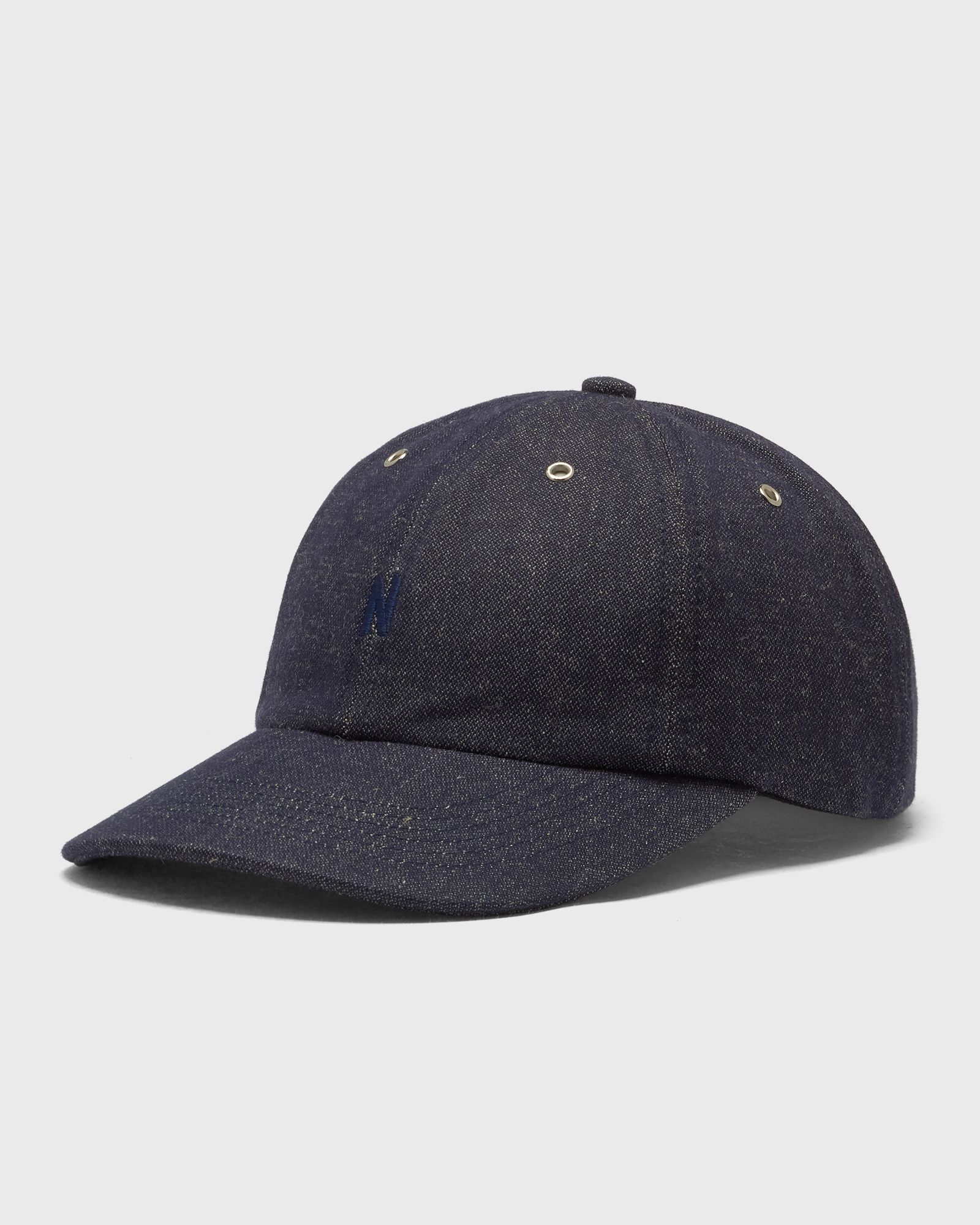 Norse Projects Broken Twill Cotton Linen Denim 6 Panel Cap, multi