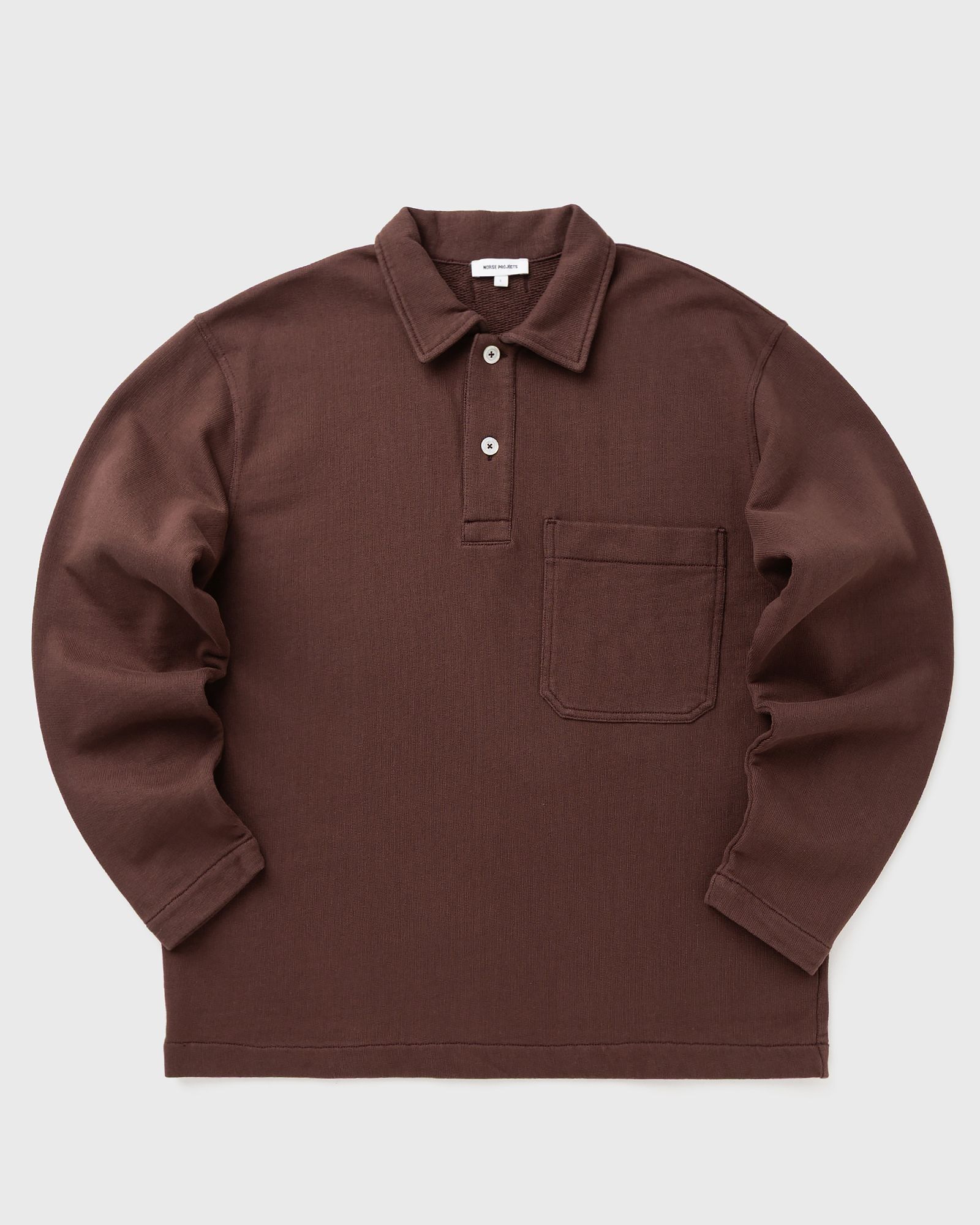 Norse Projects Fraser Relaxed Organic Loopback LS Polo, purple