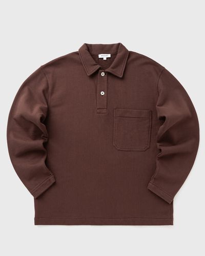 Norse Projects Fraser Relaxed Organic Loopback LS Polo, purple