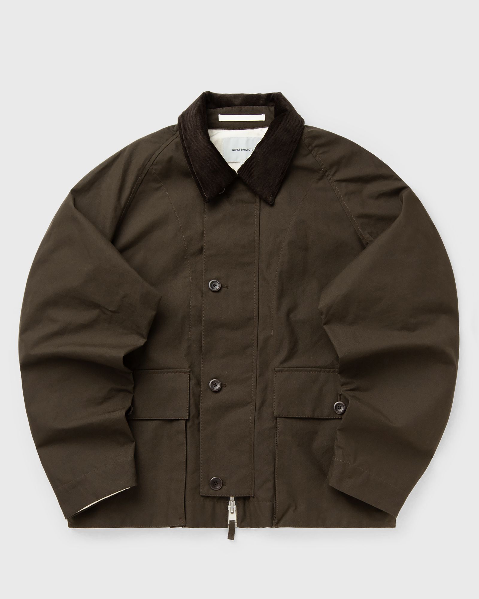 Norse Projects Holmen Wax Raglan Light Jacket, brown