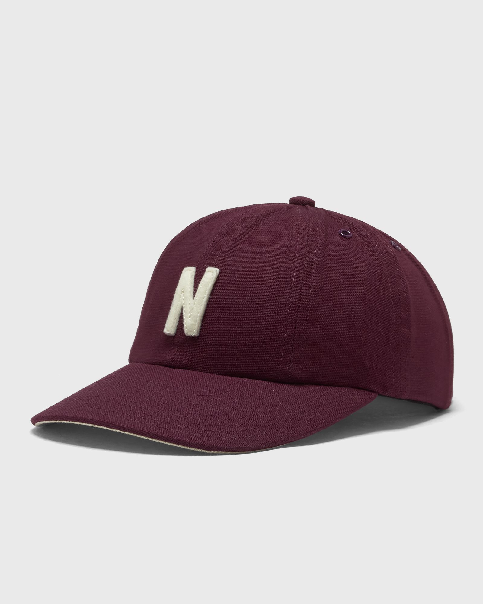 Norse Projects Light Canvas Felt N 8 Panel Cap, purple