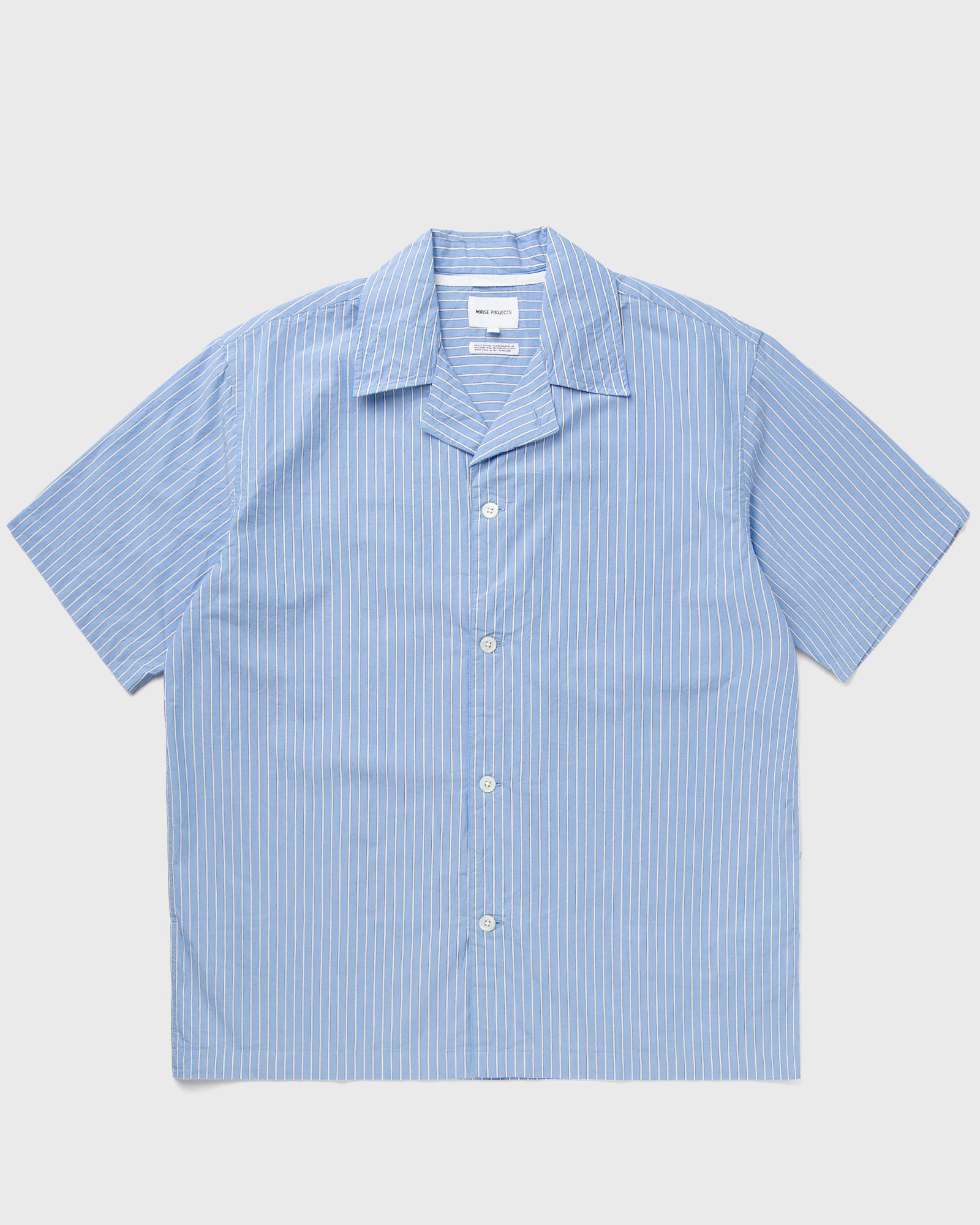 Norse Projects MADS POPLIN STRIPE SS, blue
