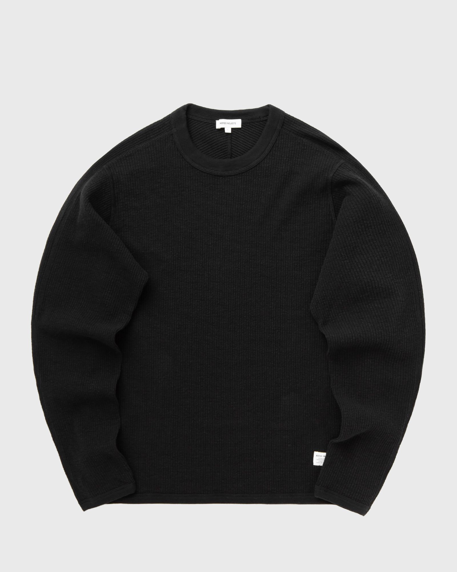 Norse Projects Stevns Cotton Hemp Military Rib LS Tee, black